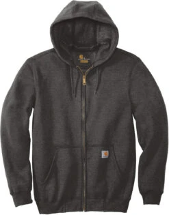 Carhartt Midweight Hooded Zip-Front Sweatshirt -Thread Logic Store Carhartt Midweight Hooded Zip Front Sweatshirt Carbon Heather S 5