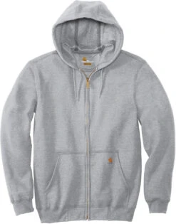 Carhartt Midweight Hooded Zip-Front Sweatshirt -Thread Logic Store Carhartt Midweight Hooded Zip Front Sweatshirt Heather Grey S 9