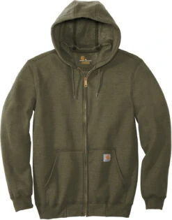 Carhartt Midweight Hooded Zip-Front Sweatshirt -Thread Logic Store Carhartt Midweight Hooded Zip Front Sweatshirt Moss S 13