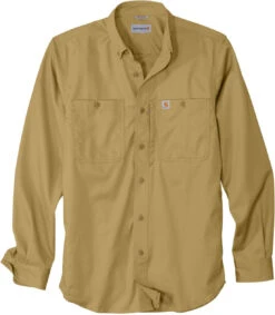 Carhartt Rugged Professional Series Long Sleeve Shirt -Thread Logic Store Carhartt Rugged Professional Series Long Sleeve Shirt Dark Khaki M 1