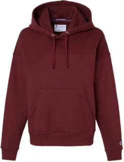 Champion Ladies Powerblend Hooded Sweatshirt -Thread Logic Store Champion Ladies Powerblend Hooded Sweatshirt Maroon S 13