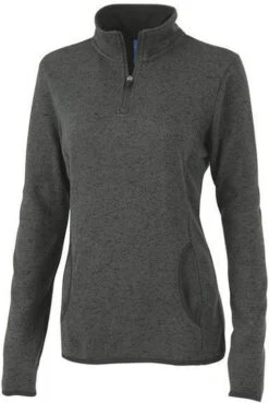 Charles River Ladies Heathered Fleece Pullover -Thread Logic Store Charles River Ladies Heathered Fleece Pullover Charcoal Heather S 4