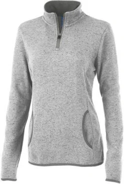 Charles River Ladies Heathered Fleece Pullover -Thread Logic Store Charles River Ladies Heathered Fleece Pullover Light Grey Heather S 3