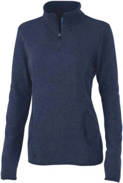 Charles River Ladies Heathered Fleece Pullover -Thread Logic Store Charles River Ladies Heathered Fleece Pullover Navy Heather S 6