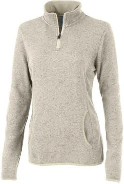 Charles River Ladies Heathered Fleece Pullover -Thread Logic Store Charles River Ladies Heathered Fleece Pullover Oatmeal Heather S 5