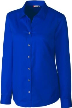 Clique Ladies Avesta Long Sleeve Stain Resistant Twill -Thread Logic Store Clique Ladies Avesta Long Sleeve Stain Resistant Twill Cobalt Blue XS 2