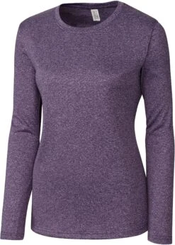 Clique Ladies Charge Active Long Sleeve Tee -Thread Logic Store Clique Ladies Charge Active Long Sleeve Tee College Purple Heather S 2