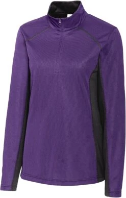 OUTLET-Clique Ladies Ice Colorblock Half Zip -Thread Logic Store Clique Ladies Ice Colorblock Half Zip College Purple XS 3
