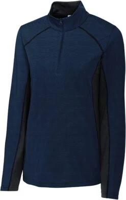OUTLET-Clique Ladies Ice Colorblock Half Zip -Thread Logic Store Clique Ladies Ice Colorblock Half Zip Dark Navy XS 2