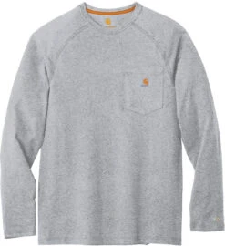 Closeout - Carhartt Force Cotton Delmont Long Sleeve T-Shirt 5 Closeout - Carhartt Force Cotton Delmont Long Sleeve T-Shirt -Thread Logic Store Closeout Carhartt Force Cotton Delmont Long Sleeve T Shirt Heather Grey 4XL 3