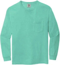 Comfort Colors Heavyweight Ring Spun Long Sleeve Pocket Tee 33 Comfort Colors Heavyweight Ring Spun Long Sleeve Pocket Tee -Thread Logic Store Comfort Colors Heavyweight Ring Spun Long Sleeve Pocket Tee Chalky Mint S 13