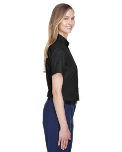 Core 365 Ladies Optimum Short-Sleeve Twill Shirt -Thread Logic Store Core 365 Ladies Optimum Short Sleeve Twill Shirt 3