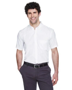 Core 365 Optimum Short-Sleeve Twill Shirt 21 Core 365 Optimum Short-Sleeve Twill Shirt -Thread Logic Store Core 365 Optimum Short Sleeve Twill Shirt White S 9