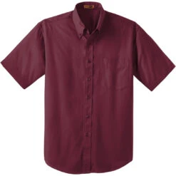 CornerStone Short Sleeve SuperPro Twill Shirt -Thread Logic Store CornerStone Short Sleeve SuperPro Twill Shirt Burgundy S 5