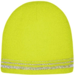 CornerStone Lined Enhanced Visibility With Reflective Stripes Beanie -Thread Logic Store Cornerstone Lined Enhanced Visibility With Reflective Stripes Beanie Safety YellowReflective OSFA 2