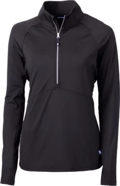 OUTLET-Cutter & Buck Ladies Adapt Eco Knit Half Zip Pullover -Thread Logic Store Cutter Buck Ladies Adapt Eco Knit Half Zip Pullover Black S 1 1 scaled