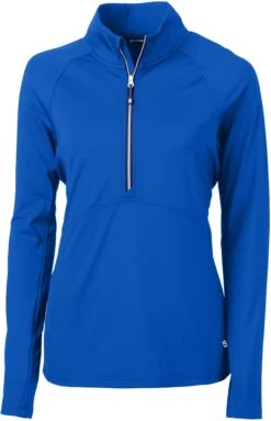 Cutter & Buck Ladies Adapt Eco Knit Half Zip Pullover -Thread Logic Store Cutter Buck Ladies Adapt Eco Knit Half Zip Pullover Tour Blue S 7