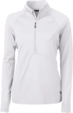 OUTLET-Cutter & Buck Ladies Adapt Eco Knit Half Zip Pullover -Thread Logic Store Cutter Buck Ladies Adapt Eco Knit Half Zip Pullover White S 8 1 scaled