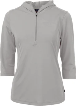 Cutter & Buck Ladies Virtue Eco Pique Half Zip Hoodie -Thread Logic Store Cutter Buck Ladies Virtue Eco Pique Half Zip Hoodie Polished S 3 scaled