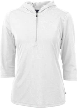 Cutter & Buck Ladies Virtue Eco Pique Half Zip Hoodie -Thread Logic Store Cutter Buck Ladies Virtue Eco Pique Half Zip Hoodie White S 6