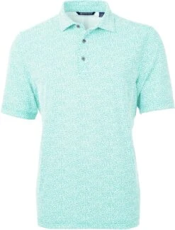 Cutter & Buck Virtue Eco Pique Botanical Print Polo -Thread Logic Store Cutter Buck Virtue Eco Pique Botanical Print Polo Fresh Mint S 5