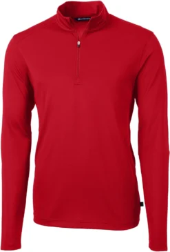 Cutter & Buck Virtue Eco Pique Recycled Quarter Zip -Thread Logic Store Cutter Buck Virtue Eco Pique Recycled Quarter Zip Red S 4 scaled