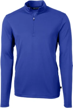 Cutter & Buck Virtue Eco Pique Recycled Quarter Zip -Thread Logic Store Cutter Buck Virtue Eco Pique Recycled Quarter Zip Tour Blue S 7 scaled