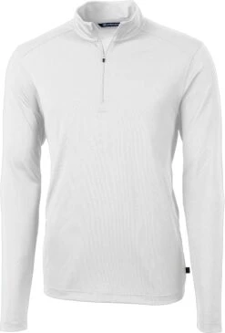 Cutter & Buck Virtue Eco Pique Recycled Quarter Zip -Thread Logic Store Cutter Buck Virtue Eco Pique Recycled Quarter Zip White S 8