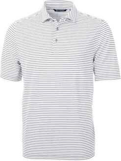 Cutter & Buck Virtue Eco Pique Stripe Recycled Polo 20 Cutter & Buck Virtue Eco Pique Stripe Recycled Polo -Thread Logic Store Cutter Buck Virtue Eco Pique Stripe Recycled Polo Polished S 8