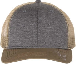DRI Duck Buck Head Trucker Cap 11 DRI Duck Buck Head Trucker Cap -Thread Logic Store DRI Duck Buck Head Trucker Cap Heather GraphiteKhaki OSFA 4