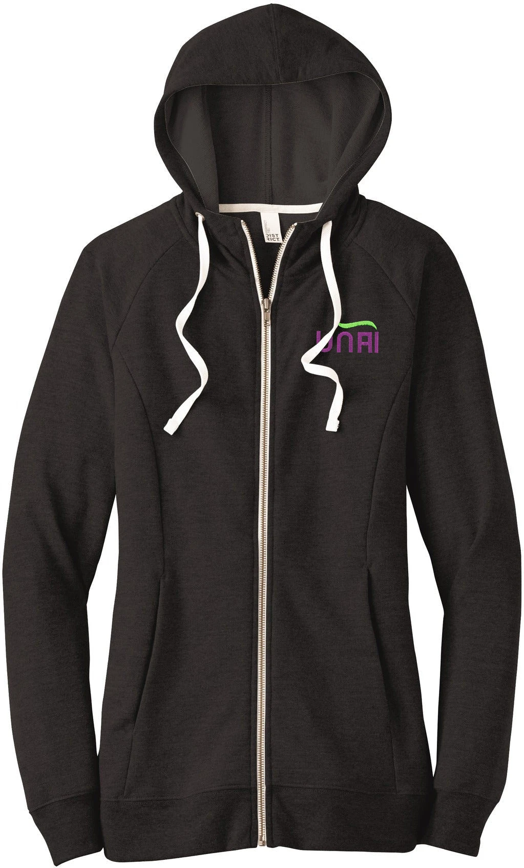 District Ladies Perfect Tri French Terry Full-Zip Hoodie 1 District Ladies Perfect Tri French Terry Full-Zip Hoodie