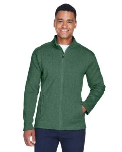 Devon & Jones Bristol Full-Zip Sweater Fleece Jacket 20 Devon & Jones Bristol Full-Zip Sweater Fleece Jacket -Thread Logic Store Devon Jones Bristol Full Zip Sweater Fleece Jacket Forest Heather S 4