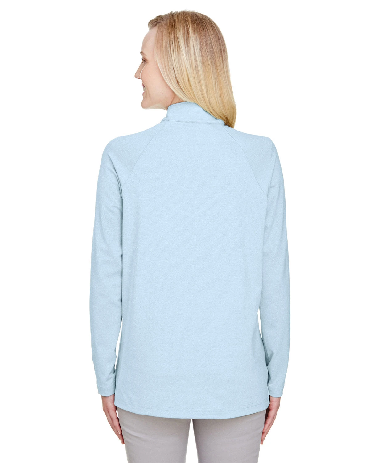 OUTLET-Devon & Jones CrownLux Performance Ladies Clubhouse Micro-Stripe Quarter-Zip 12 OUTLET-Devon & Jones CrownLux Performance Ladies Clubhouse Micro-Stripe Quarter-Zip - Image 12