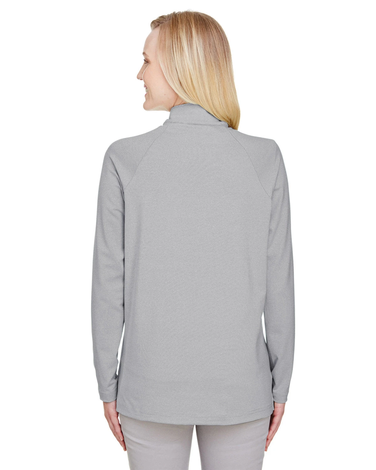 OUTLET-Devon & Jones CrownLux Performance Ladies Clubhouse Micro-Stripe Quarter-Zip 4 OUTLET-Devon & Jones CrownLux Performance Ladies Clubhouse Micro-Stripe Quarter-Zip - Image 4