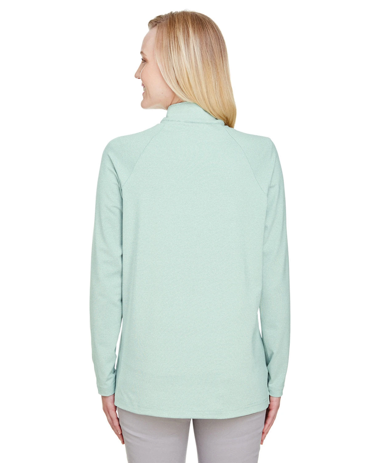 OUTLET-Devon & Jones CrownLux Performance Ladies Clubhouse Micro-Stripe Quarter-Zip 7 OUTLET-Devon & Jones CrownLux Performance Ladies Clubhouse Micro-Stripe Quarter-Zip - Image 7