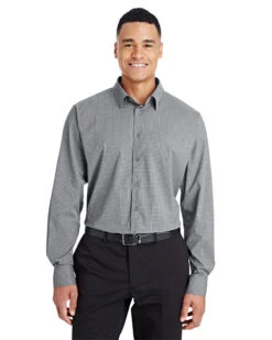 Devon & Jones CrownLux Performance Tonal Mini Check Shirt 14 Devon & Jones CrownLux Performance Tonal Mini Check Shirt -Thread Logic Store Devon Jones CrownLux Performance Tonal Mini Check Shirt Graphite S 4