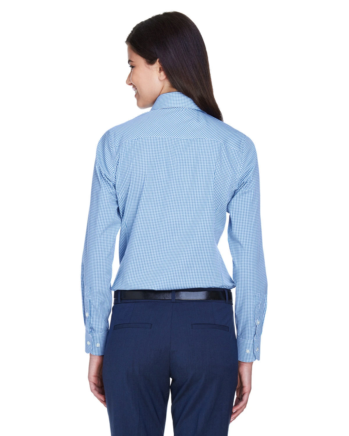 Devon & Jones Ladies Gingham Check Dress Shirt 6 Devon & Jones Ladies Gingham Check Dress Shirt - Image 6