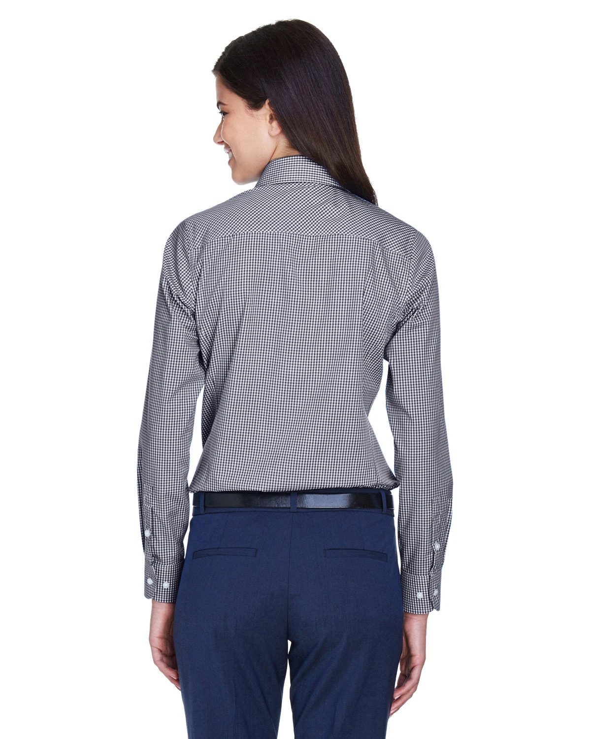 Devon & Jones Ladies Gingham Check Dress Shirt 9 Devon & Jones Ladies Gingham Check Dress Shirt - Image 9