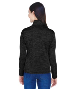 OUTLET-Devon & Jones Ladies Newbury Mélange Fleece Quarter-Zip -Thread Logic Store Devon Jones Ladies Newbury Melange Fleece Quarter Zip 2