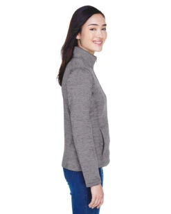 OUTLET-Devon & Jones Ladies Newbury Mélange Fleece Quarter-Zip -Thread Logic Store Devon Jones Ladies Newbury Melange Fleece Quarter Zip 6