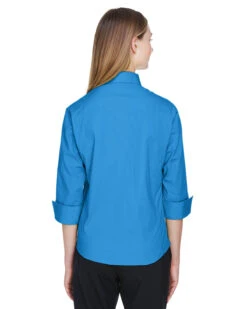 Devon & Jones Ladies Perfect Fit 3/4-Sleeve Stretch Poplin Blouse -Thread Logic Store Devon Jones Ladies Perfect Fit 34 Sleeve Stretch Poplin Blouse 5