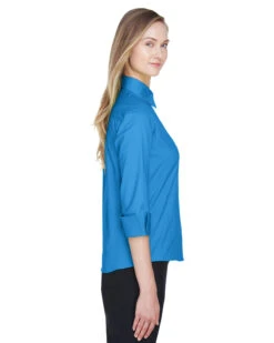 Devon & Jones Ladies Perfect Fit 3/4-Sleeve Stretch Poplin Blouse -Thread Logic Store Devon Jones Ladies Perfect Fit 34 Sleeve Stretch Poplin Blouse 6