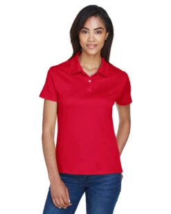 Devon & Jones Ladies Pima-Tech Jet Pique Polo -Thread Logic Store Devon Jones Ladies Pima Tech Jet Pique Polo Red S 7