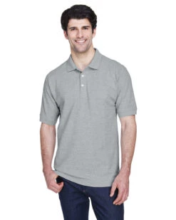 OUTLET-Devon & Jones Pima Pique Short-Sleeve Polo 23 OUTLET-Devon & Jones Pima Pique Short-Sleeve Polo -Thread Logic Store Devon Jones Pima Pique Short Sleeve Polo Grey Heather S 7
