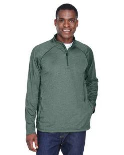Devon & Jones Stretch Tech-Shell Compass Quarter-Zip 27 Devon & Jones Stretch Tech-Shell Compass Quarter-Zip -Thread Logic Store Devon Jones Stretch Tech Shell Compass Quarter Zip Forest Heather S 7