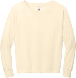 District Ladies Featherweight French Terry Long Sleeve Crewneck -Thread Logic Store District Ladies Featherweight French Terry Long Sleeve Crewneck Gardenia S 12
