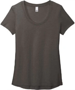 District Ladies Flex Scoop Neck Tee -Thread Logic Store District Ladies Flex Scoop Neck Tee Heathered Charcoal S 5