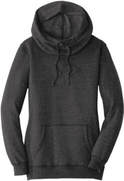 District Ladies Lightweight Fleece Hoodie -Thread Logic Store District Ladies Lightweight Fleece Hoodie Heathered Black XS 1