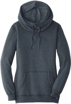 District Ladies Lightweight Fleece Hoodie -Thread Logic Store District Ladies Lightweight Fleece Hoodie Heathered Navy XS 9