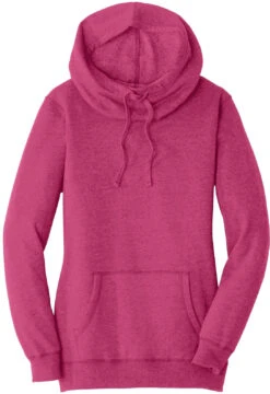 District Ladies Lightweight Fleece Hoodie -Thread Logic Store District Ladies Lightweight Fleece Hoodie Heathered Pink Azalea XS 13